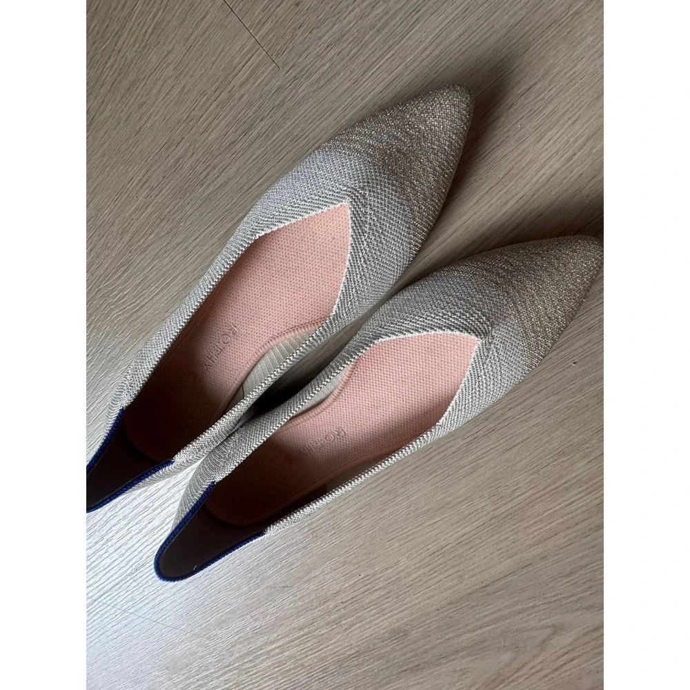 Rothys The‎ Point Diamond Metallic Sparkle Pointed Toe Flats Shoes Womens 10.5